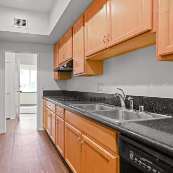 kitchen with stainless-steel refrigerator