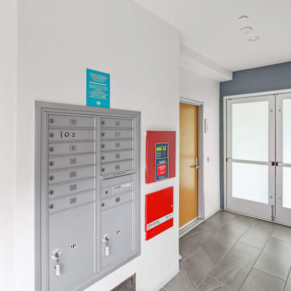 lobby and resident mailboxes