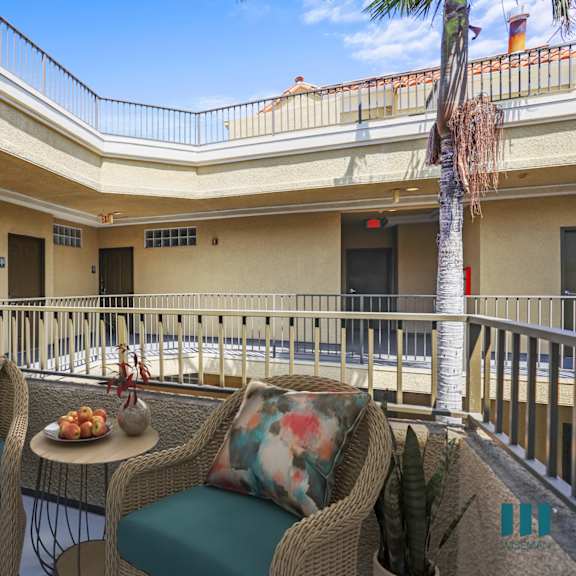 spacious upper-level patio