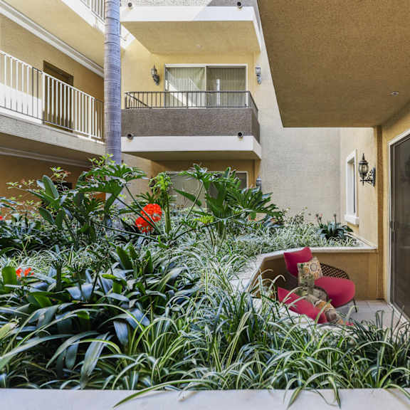 patio located in the interior courtyard
