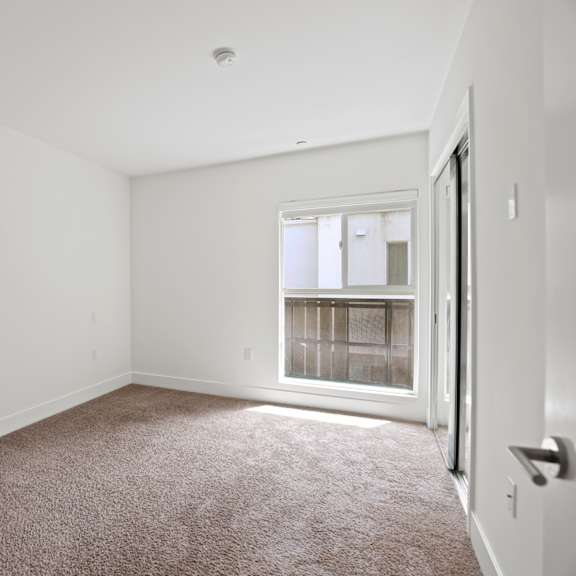 bedroom with large-size window