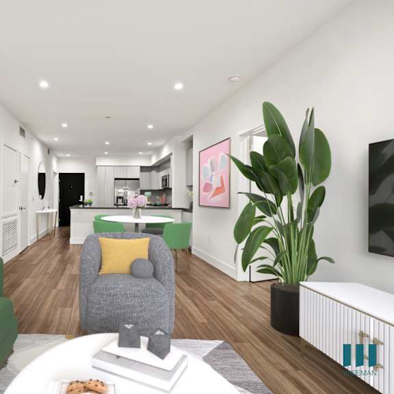 open-concept living, dining room, and kitchen