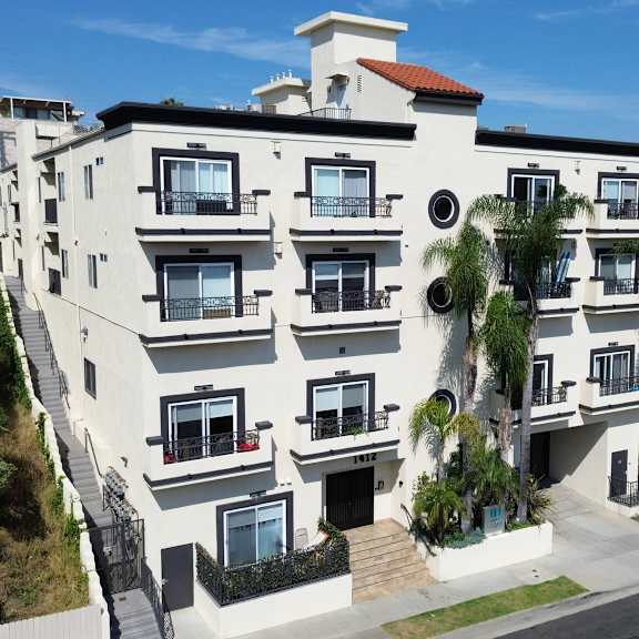 drone view of colby villas by wiseman