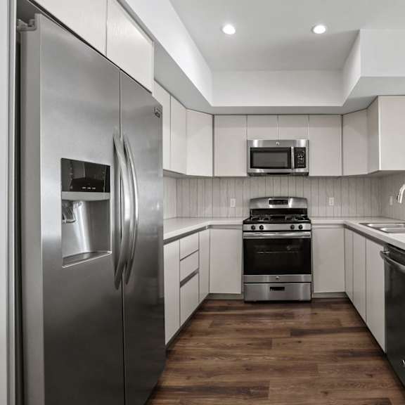 large-size kitchen with energy-efficient appliances and ample cabinet storage