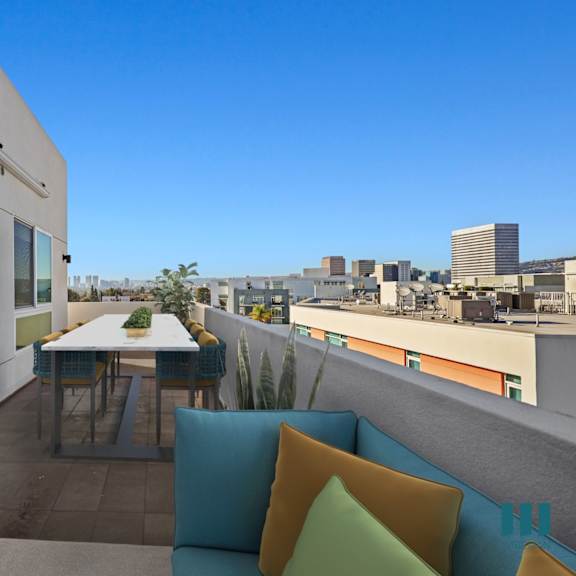 patio with panoramic views at ogden garden by wiseman, los angeles