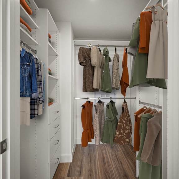 walk-in closet at ogden garden by wiseman, california