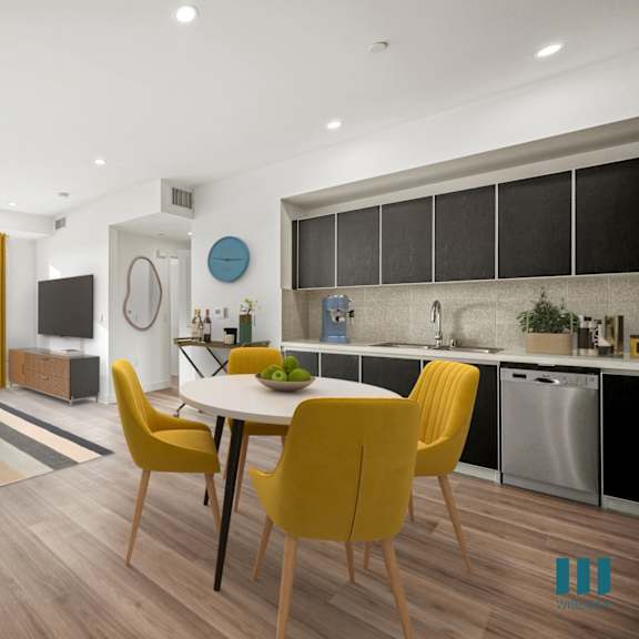 color full living space at ogden garden by wiseman, los angeles, california