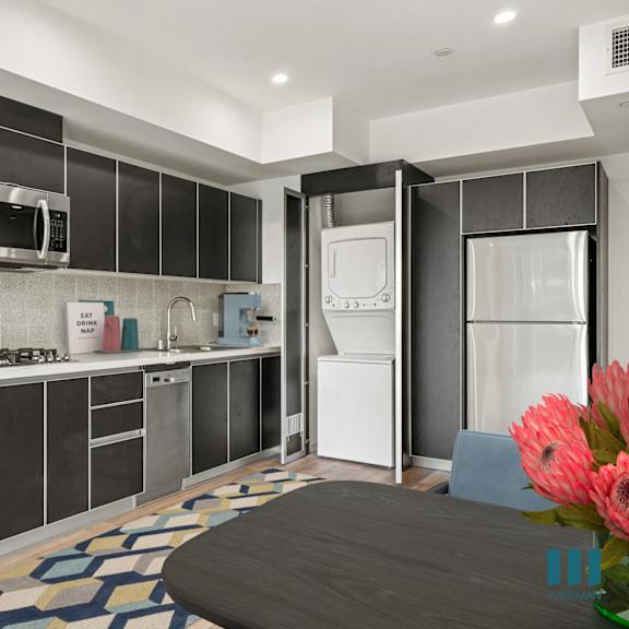 different kitchen at ogden garden by wiseman, los angeles, ca, 90036