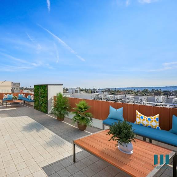 rooftop entertainment space at ogden garden by wiseman, los angeles, ca, 90036