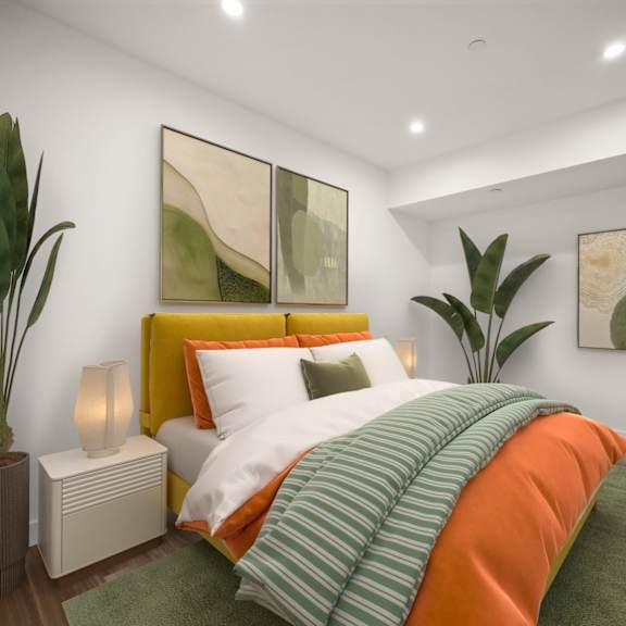 private master bedroom at ogden garden by wiseman, california