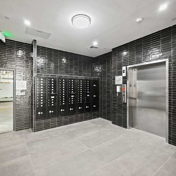 resident mailboxes at ogden garden by wiseman, los angeles, california