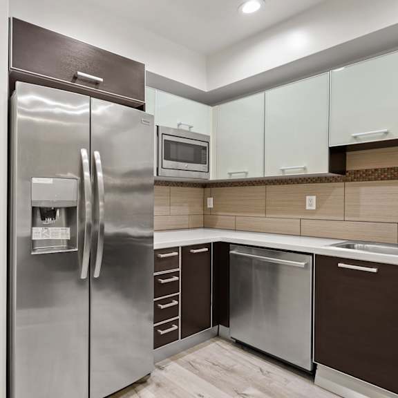 modern kitchen with stainless energy-efficient appliances