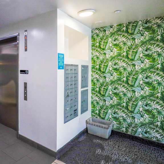 elevator and resident mailboxes