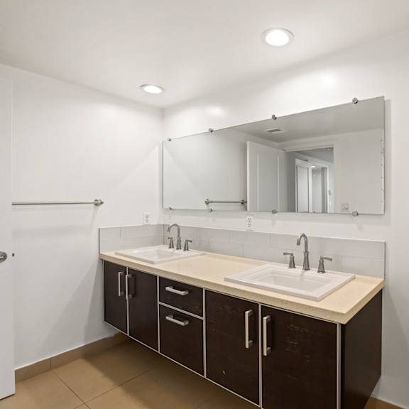 master bathroom with double-sink vanity