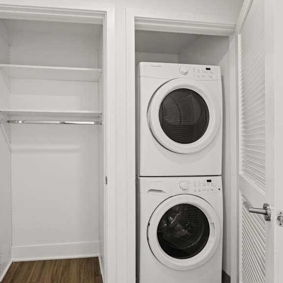 in-suite washer & dryer and storage closet