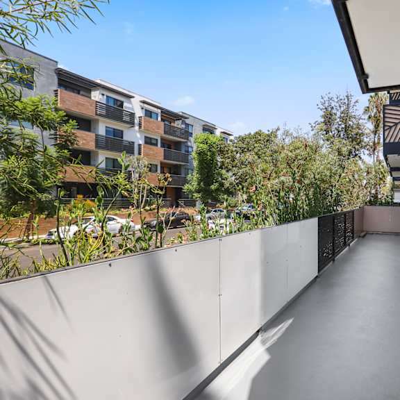 spacious patios in select units