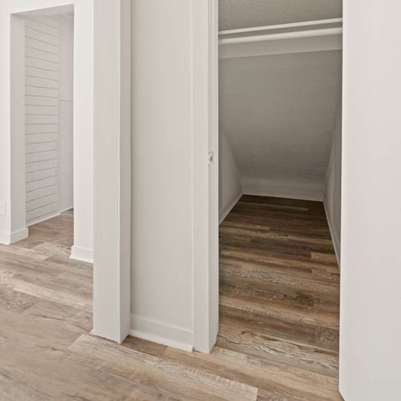 apartment with extra storage closet
