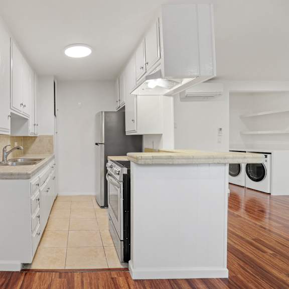kitchen with stainless-steel appliances