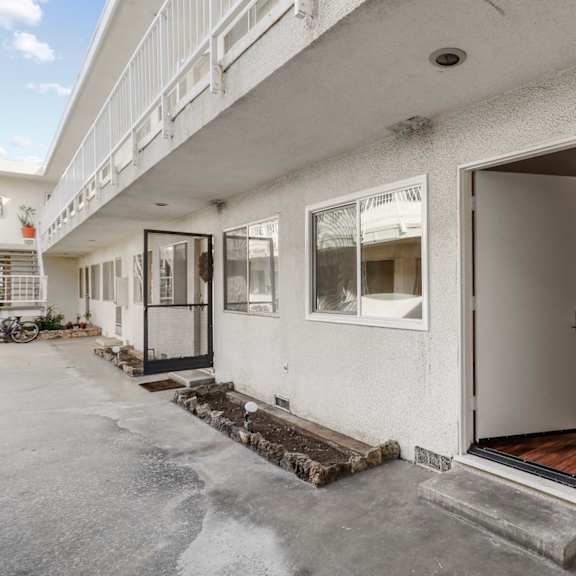 lower level apartment entrance