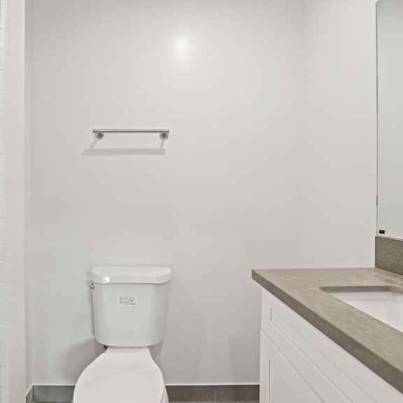 apartment with full-size bathroom