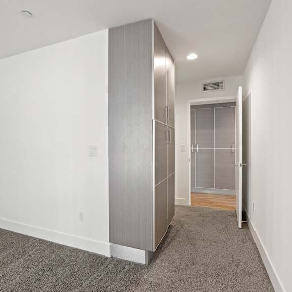 bedroom with cabinet storage