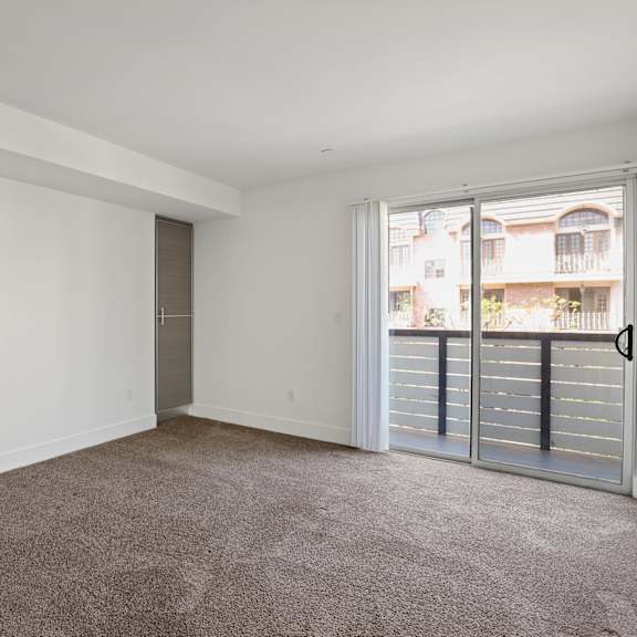 apartment bedroom with balcony