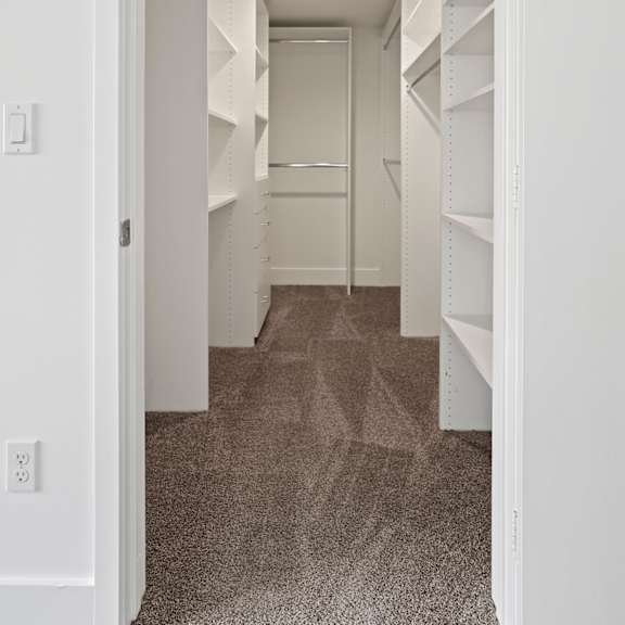 walk-in closet with built-in organizers