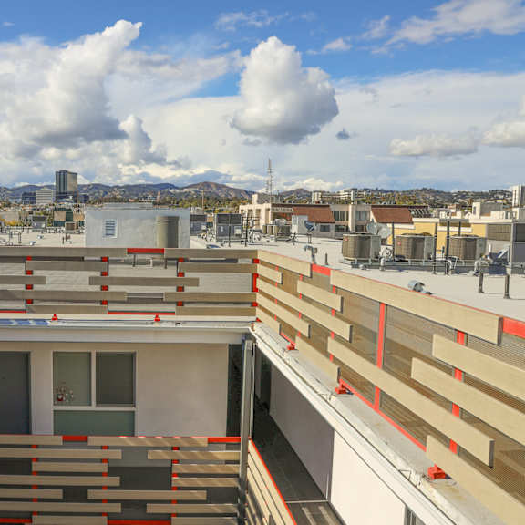 city views from the rooftop terrace