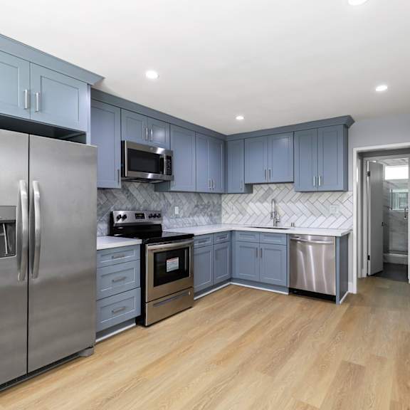 kitchen with energy-efficient stainless appliances