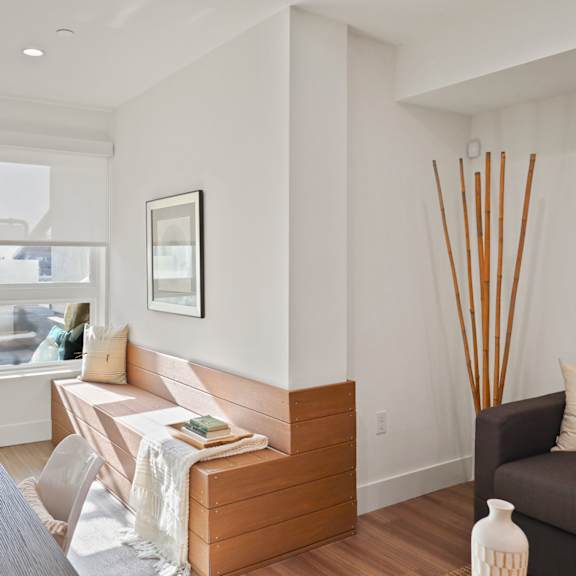 reading nook with lots of natural light