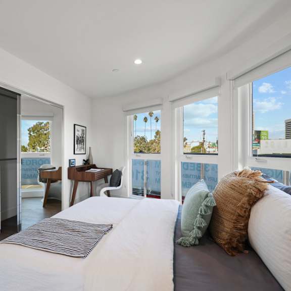 master bedroom with lots of natural light
