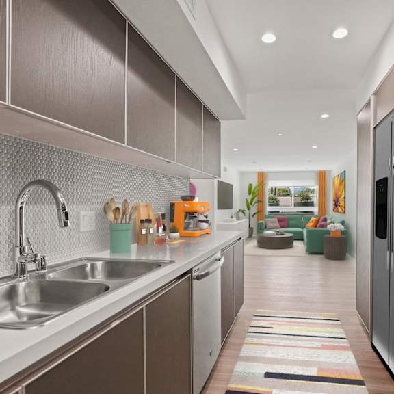 full-size kitchen with ample cabinet storage and energy-efficient appliances