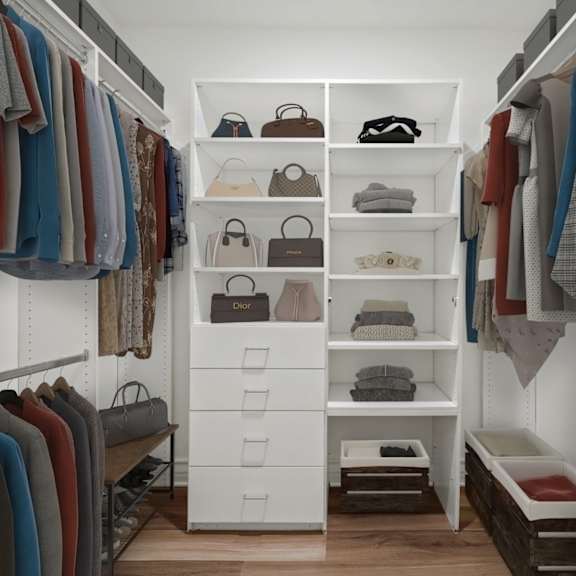 walk-in closet with built-in organizers