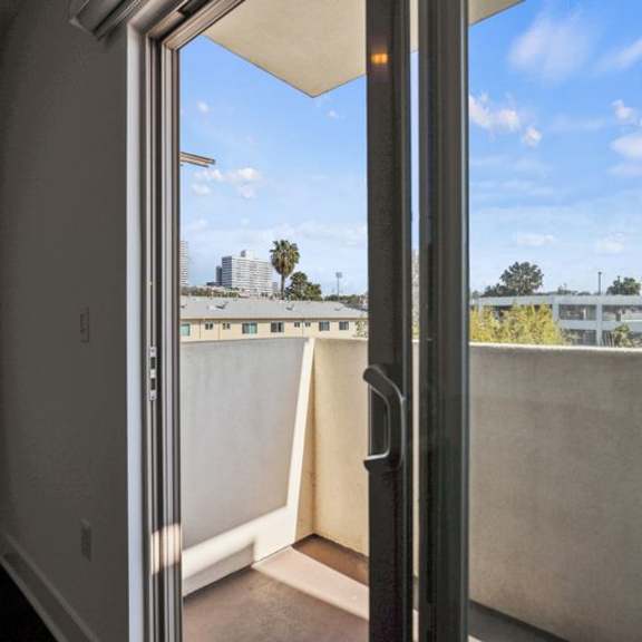 double doors leading to patio