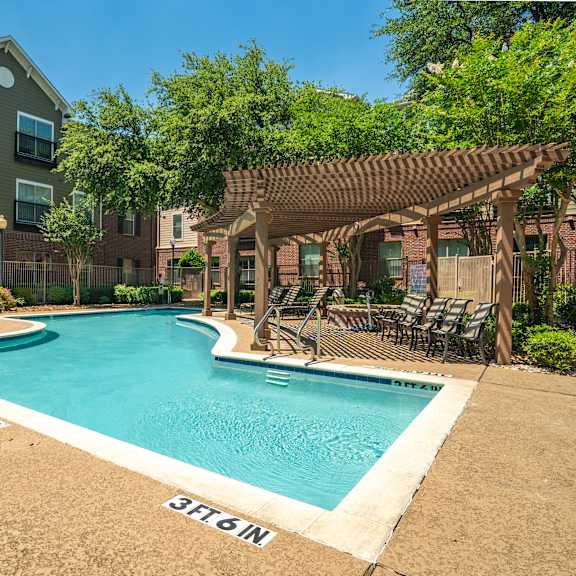 a swimming pool with the number 3 on the side.