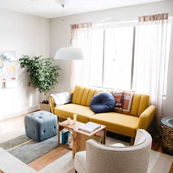 natural light living room