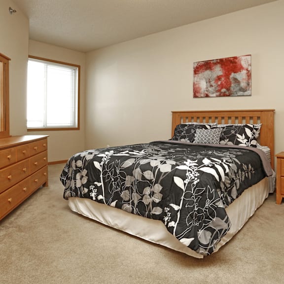 gorgeous bedroom at osgood place apartments, fargo, nd