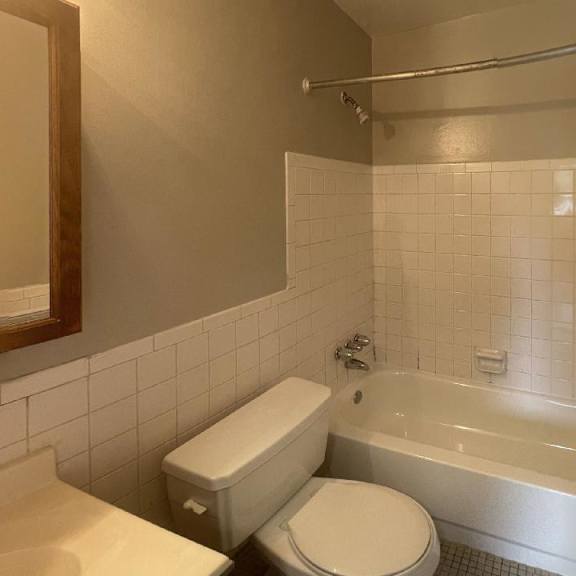 2 bed 1 bath typical bathroom
