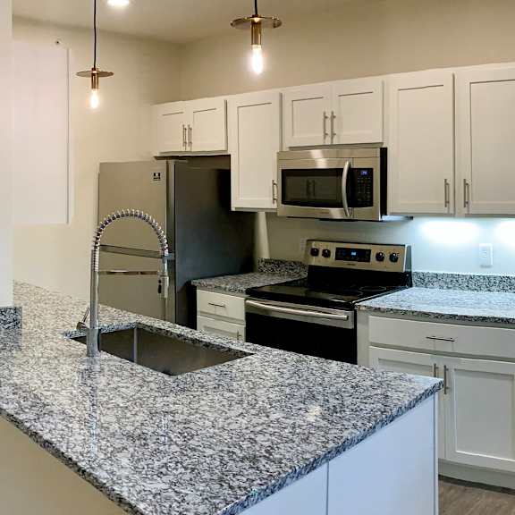 typical kitchen finish at san sofia luxury apartments , integrity realty llc, cleveland