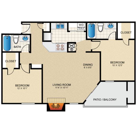 Thumbnail 1 of 13 2 bedroom, 2 bathroom at Highland Park Apartment Homes, Overland Park