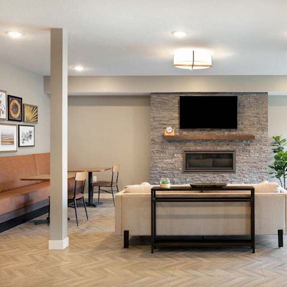 clubroom at sonder house, minnesota