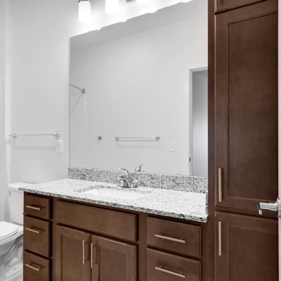bathroom with bathtub at sonder house, minnesota, 55430