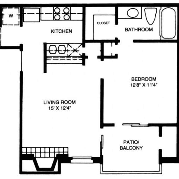 Thumbnail 2 of 2 A1 Floor Plan  at High Oaks, Austin, TX, 78759