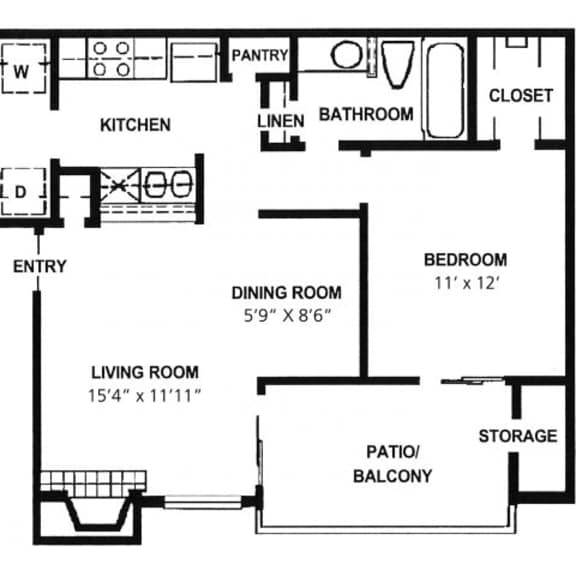 Thumbnail 2 of 2 A5 Floor Plan at High Oaks, Austin, 78759