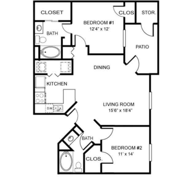 Thumbnail 2 of 4 The Brentwood Deluxe Floor Plan | Northland at the Arboretum