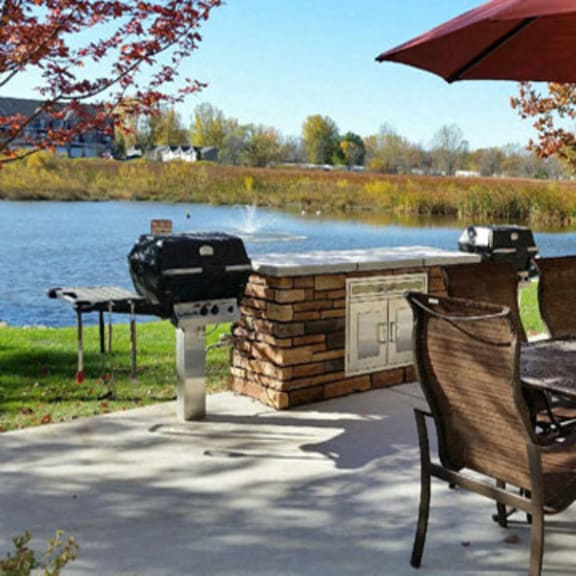 barbecue and patio area