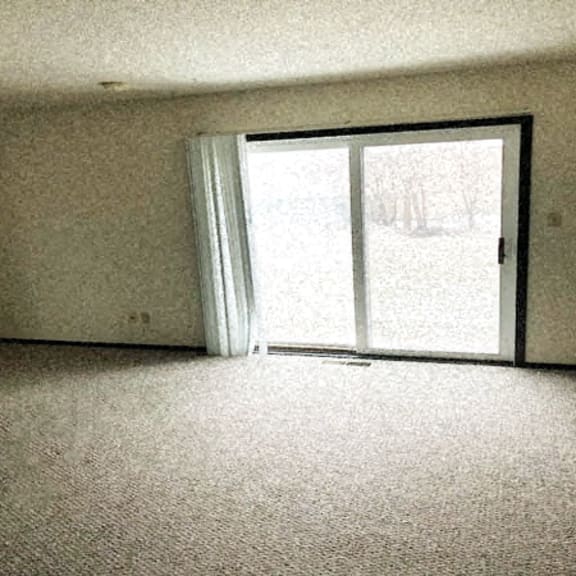 living room with walkout patio