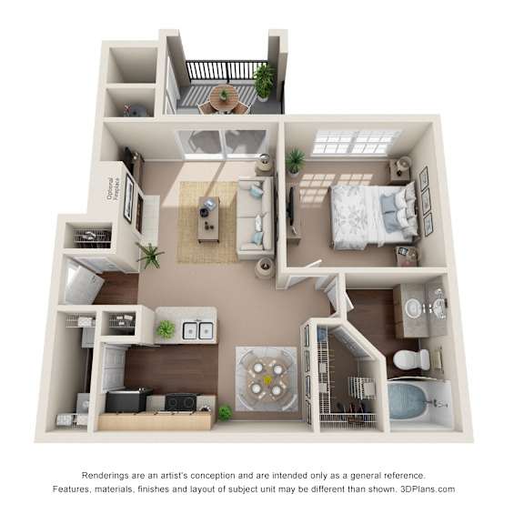 Thumbnail 1 of 2 Serenity Floor Plan at Sonterra  Apartment Homes, Texas, 78726