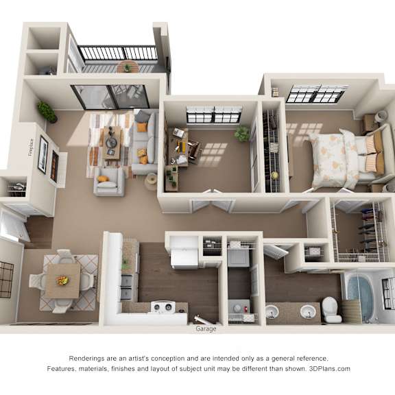 Thumbnail 1 of 2 Cypress Floor Plan at Ventana Oaks Apartments, Texas, 78717