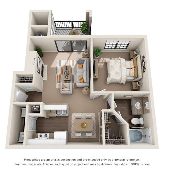Thumbnail 1 of 6 Mesquite Floor Plan at Ventana Oaks Apartments, Austin, Texas